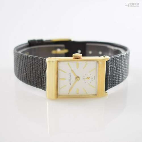 WITTNAUER asymmetric 14k yellow gold rectangular