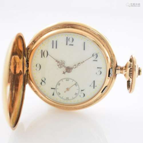 SYSTEME GLASHÜTTE 14k hunting cased pocket watch