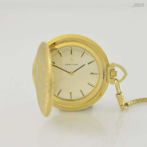 CERTINA 14k yellow gold hunting cased pocket watch