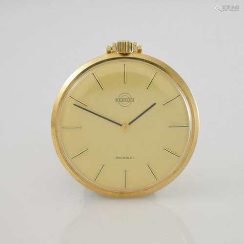 BERGER 14k yellow gold open face pocket watch