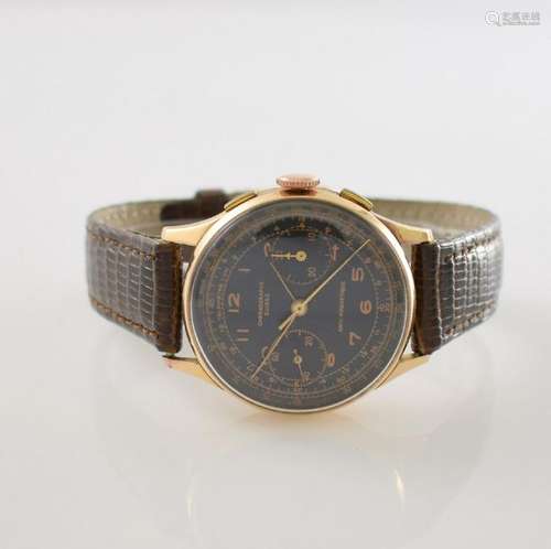 CHRONOGRAPHE SUISSE 18k pink gold gents wristwatch