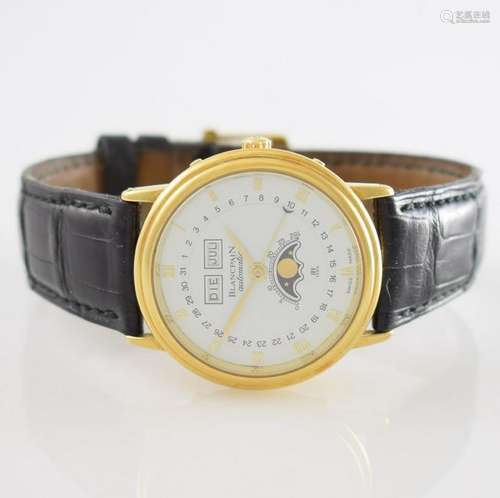 BLANCPAIN fine 18k yellow gold gents wristwatch