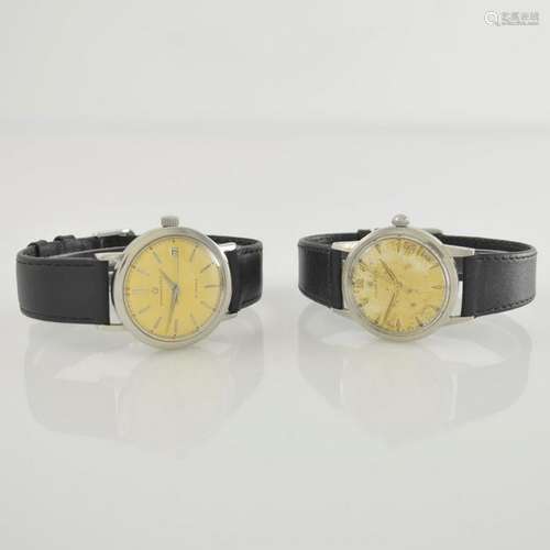 Set of 2 ETERNA-MATIC gents wristwatches in steel