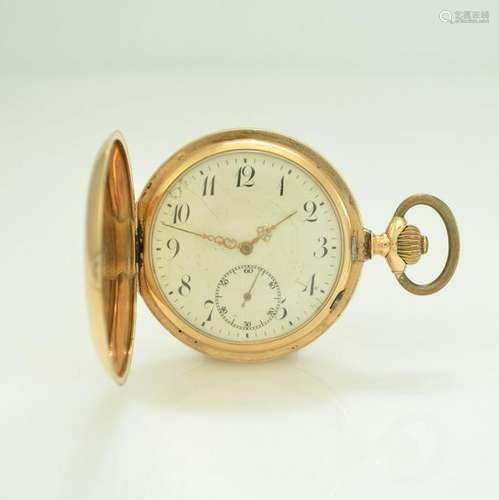 SYSTEME GLASHUTTE 14k gold hunting cased pocket watch