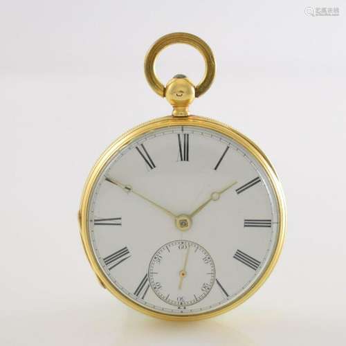 HAWKESWORTH Cork 18k gold open face pocket watch