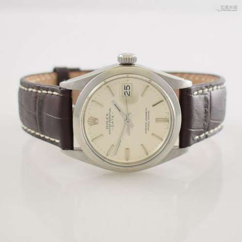 ROLEX Date Oyster Perpetual gents wristwatch in steel