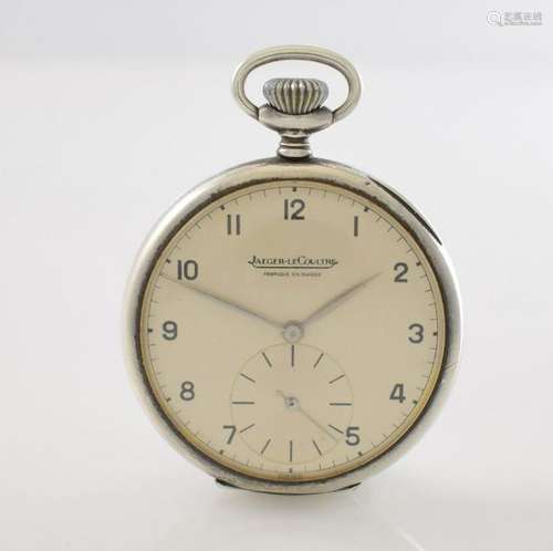 Jaeger-LeCoultre open face pocket watch in silver