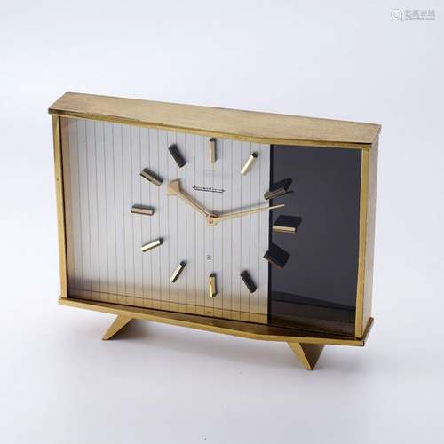 Jaeger-LeCoultre table clock with 8-day movement