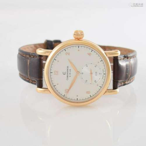 CHRONOSWISS 18k pink gold gents wristwatch Sirius