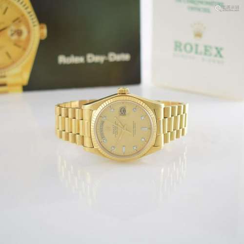 ROLEX Day-Date reference 18038 18k gold wristwatch