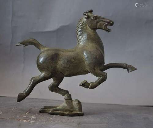 A BRONZE RIDING HORSE STATUE QING DYNASTY.