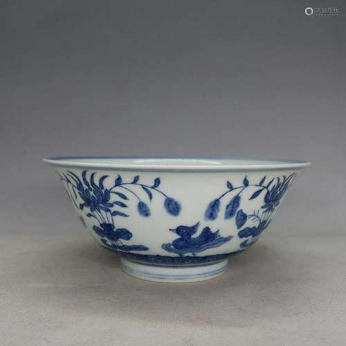 A BLUE & WHITE BOWL CHENGHUA MARK 14TH/C.