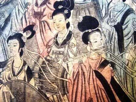 A RARE INK & COLOR EMPIRE PAINTING QING DYNASTY.