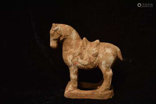 A PORCELAIN HORSE STATUE TANG DYNASTY 9TH/C.