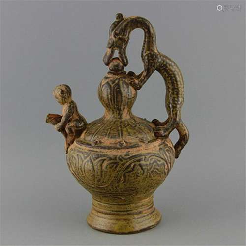 A GREEN DRAGON TEAPOT SONG DYNASTY 10TH/C.