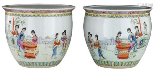 A pair of Chinese Republic period polychrome