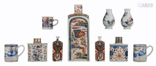 A lot of 18thC Chinese Imari porcelain items,