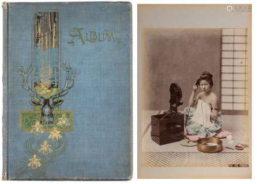 An album with hand coloured albumen prints attr. to