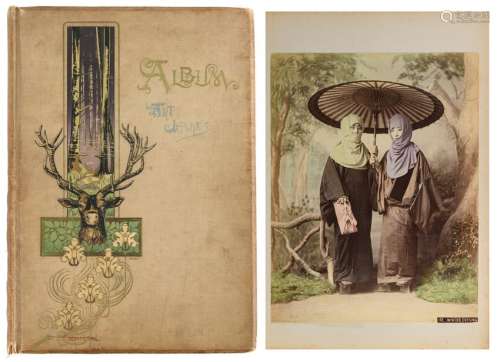 An album with hand coloured albumen prints attr. to