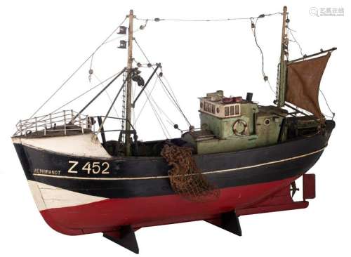 The ship model of the Zeebrugge 'Z452' trawler,