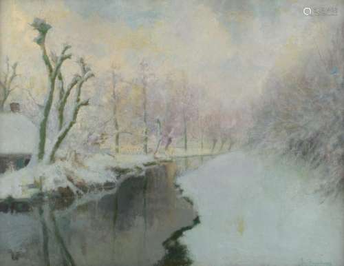 Van Puyenbroeck J., a view on a wintery river