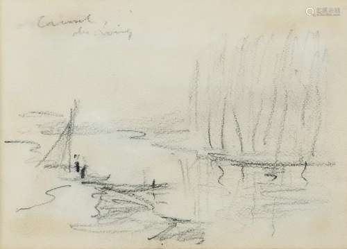 Sisley A. (attr. to), 'Canal du Loing', drawing, 12,5 x