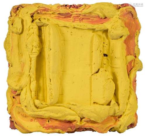 Bogart B., 'Jaune', dated 1988, mixed media, 70 x 70 cm