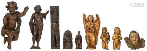 A lot of religious sculptures and related items, angels