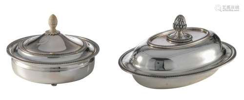 A silver 'Fontainebleau model' vegetable bowl with a
