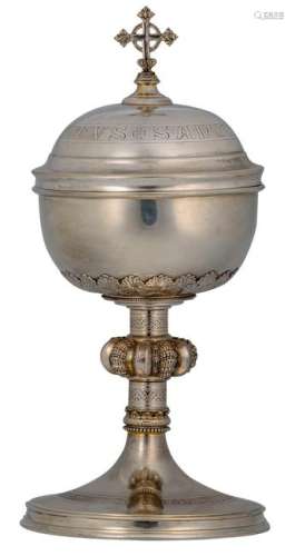 A silver ciborium, no visible hallmarks but tested on