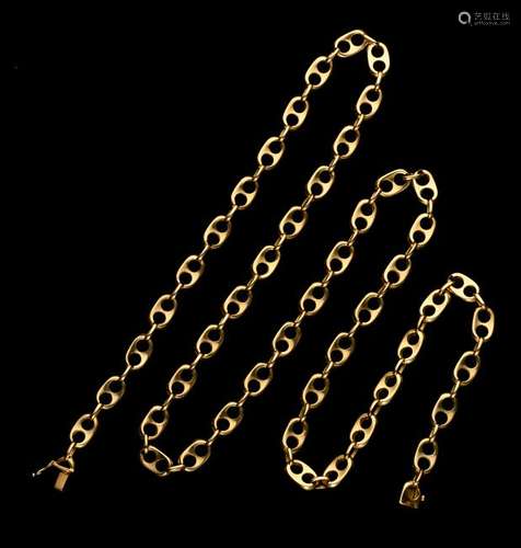 An 18ct gold necklace, length 92 cm - weight: 51,9 g