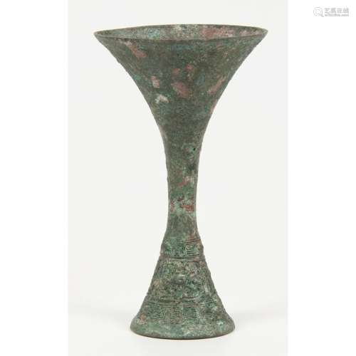 Shang Dynasty Bronze Gu Vessel