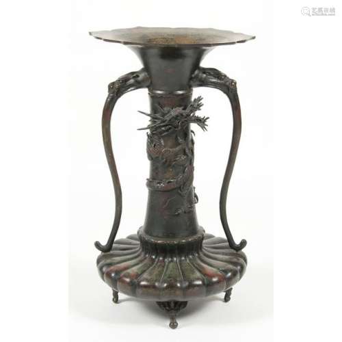 Japanese Meiji Bronze Vase