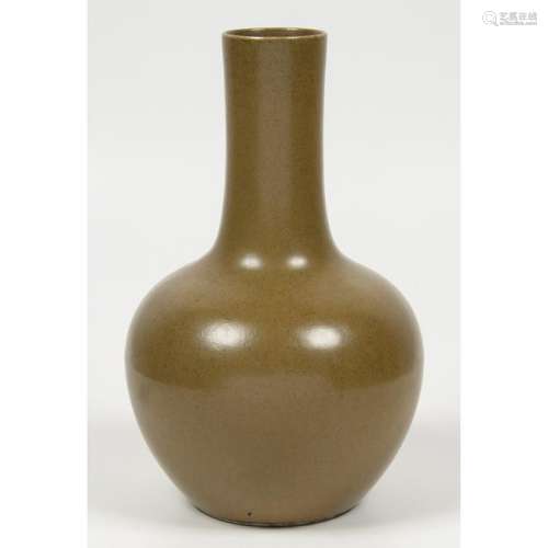 Chinese Tea Glaze Bottle Vase