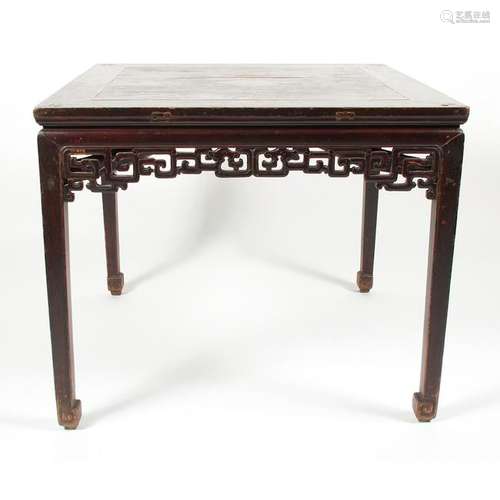 Lacquered Elmwood Square Table