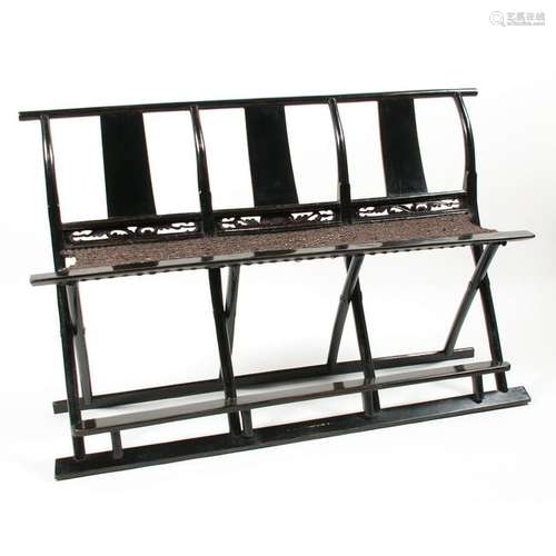 Chinese Triple Yoke Back Folding Bench