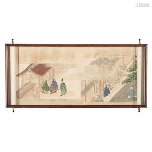 Japanese Watercolor Temple Scrolls