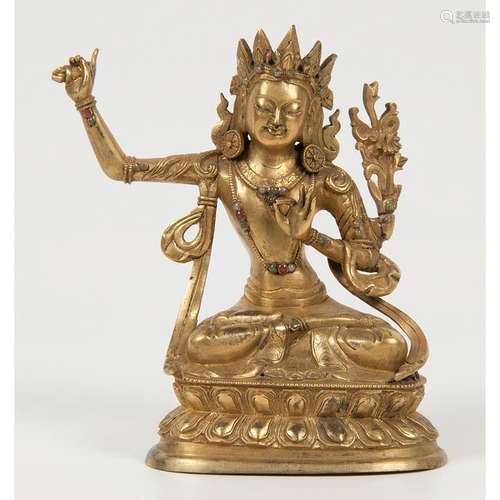 Chinese Gilt Bronze Bodhisattva