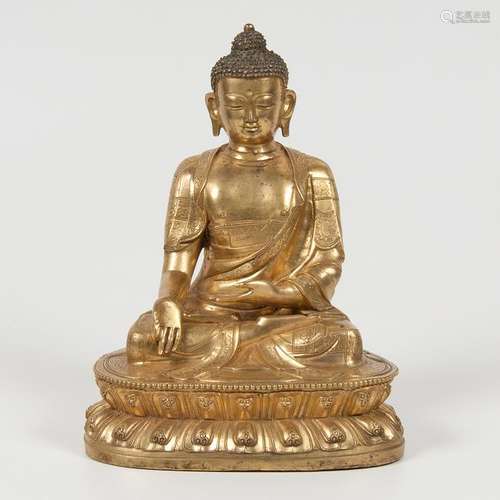 Chinese Gilt Bronze Buddha