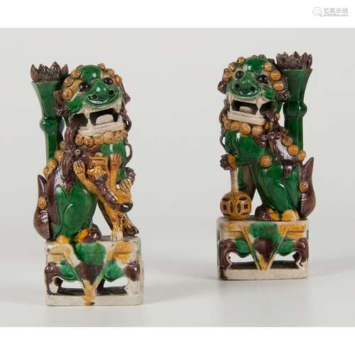 Chinese Sancai Foo Dogs