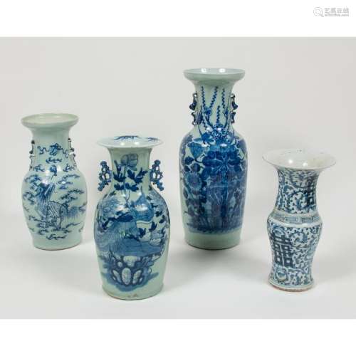 Chinese Blue and White Porcelain Vases