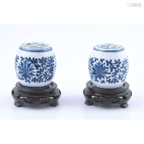 Chinese Blue and White Porcelain Miniature Jars