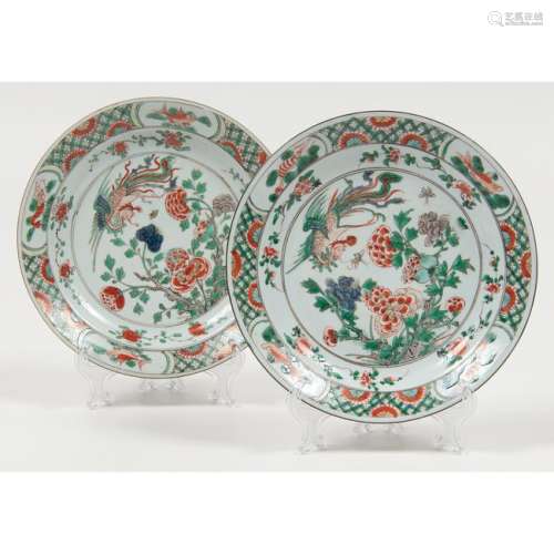 Chinese Porcelain Famille Verte Plates