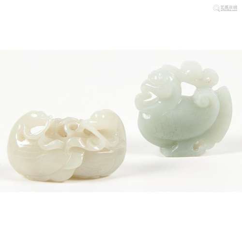 Chinese Celadon Jade Bird and Ducks