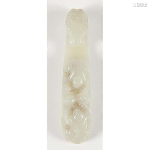 Chinese Celadon Jade Buckle