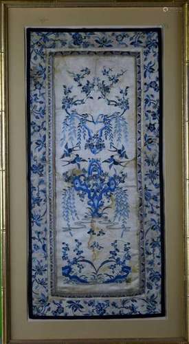 Chinese Framed Silk Embroidery