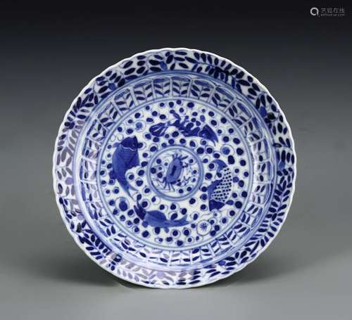 Chinese Blue and White Dish