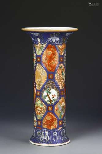 Chinese Famille Rose Gu Vase