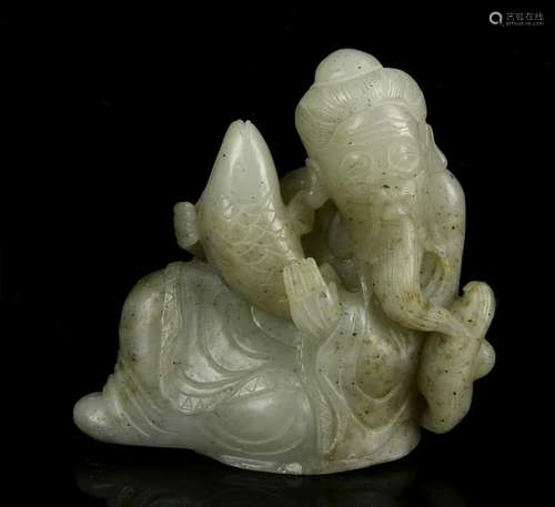 Chinese Jade Man and Fish