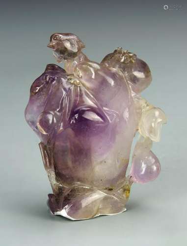 Chinese Amethyst Snuff Bottle